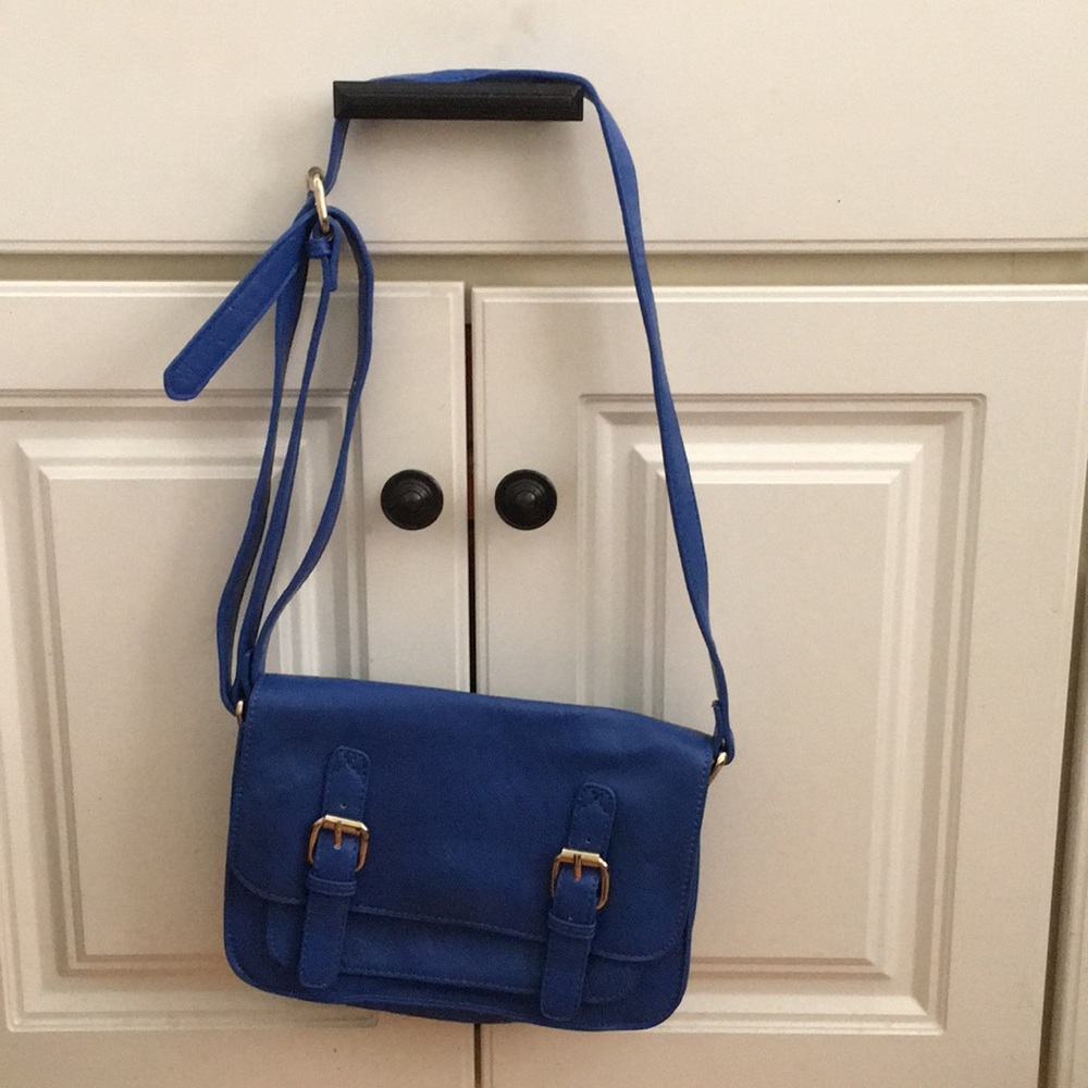 Beautiful Blue purse with polka dot detailing